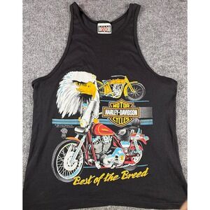 Vtg 1988  Speed Limit 70 HARLEY T-Shirt Tank Top Sleeveless Sz LARGE